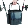 Daiwa D-Live Bucket Black: EVA Bucket with Rod Holders