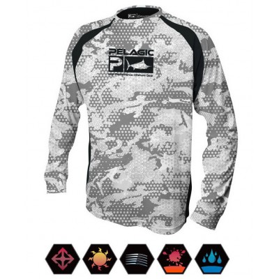 PELAGIC VAPORTEK PERFORMANCE AMBUSH GREY TECHNICAL SHIRT