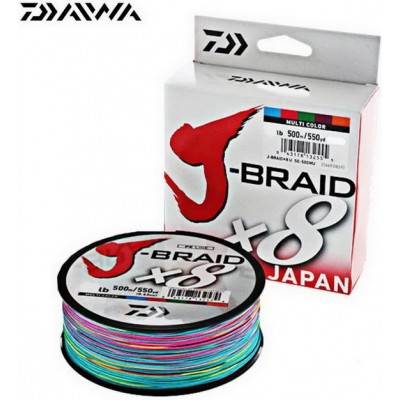 DAIWA J-BRAID X8 MULTICOLOR 500M.