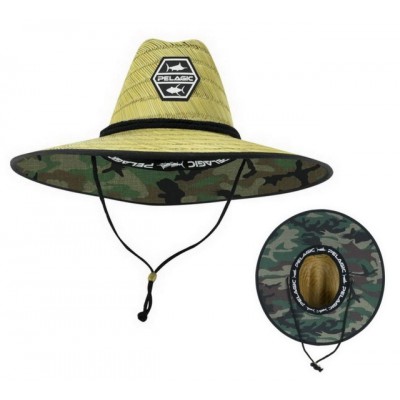 PELAGIC BAJA STRAW HAT FISH CAMO GREEN