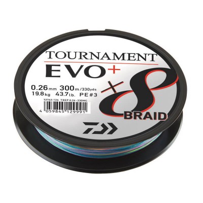 DAIWA TOURNAMENT X8 BRAID EVO + MULTICOLOR